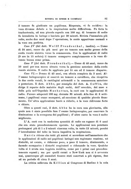 Archivii italiani di laringologia periodico trimestrale