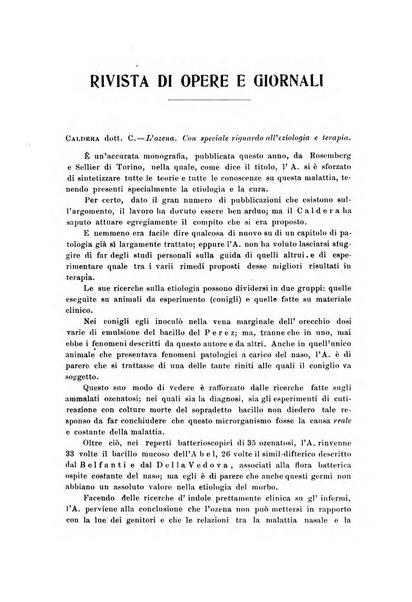 Archivii italiani di laringologia periodico trimestrale