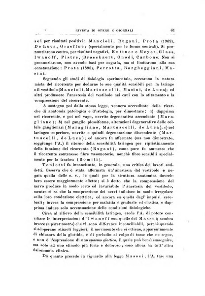 Archivii italiani di laringologia periodico trimestrale