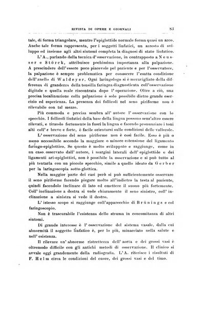 Archivii italiani di laringologia periodico trimestrale