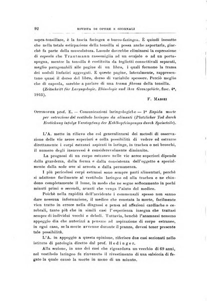 Archivii italiani di laringologia periodico trimestrale