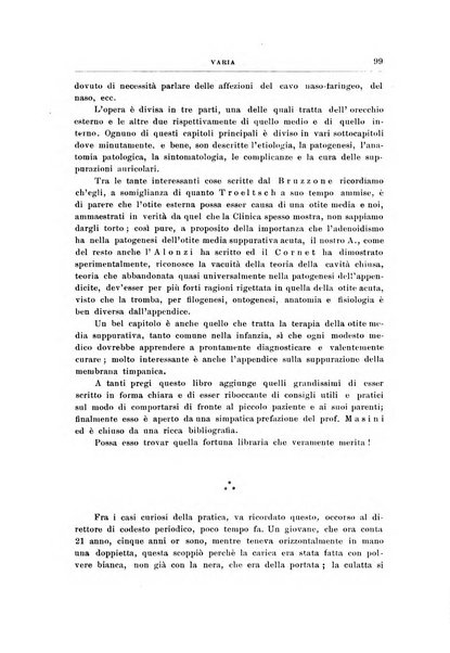 Archivii italiani di laringologia periodico trimestrale