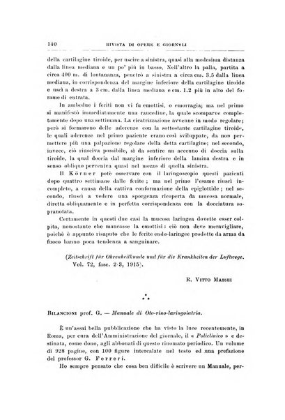 Archivii italiani di laringologia periodico trimestrale