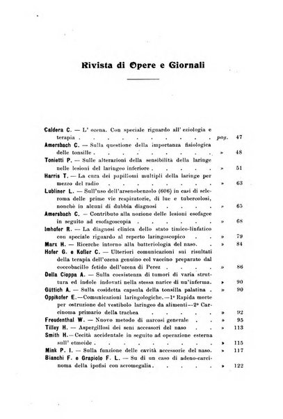 Archivii italiani di laringologia periodico trimestrale