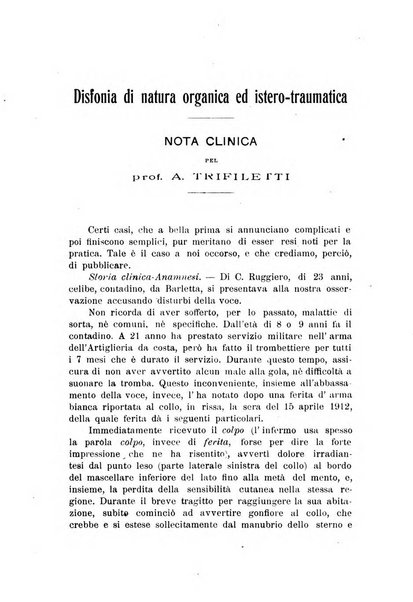 Archivii italiani di laringologia periodico trimestrale