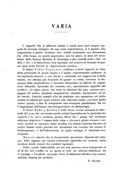 Archivii italiani di laringologia periodico trimestrale