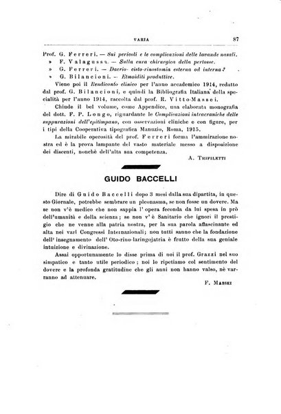 Archivii italiani di laringologia periodico trimestrale