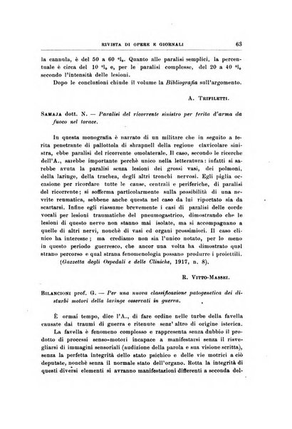 Archivii italiani di laringologia periodico trimestrale