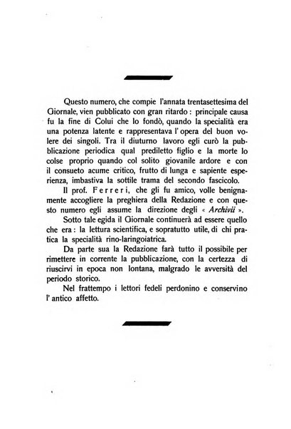 Archivii italiani di laringologia periodico trimestrale