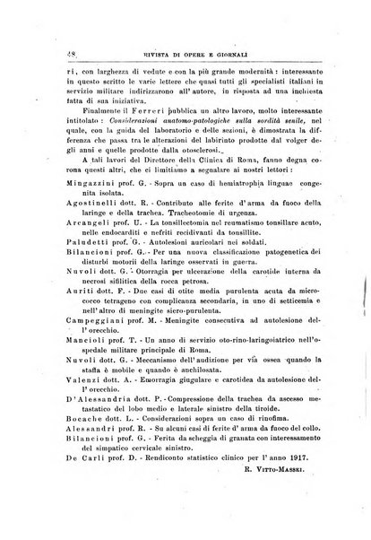 Archivii italiani di laringologia periodico trimestrale