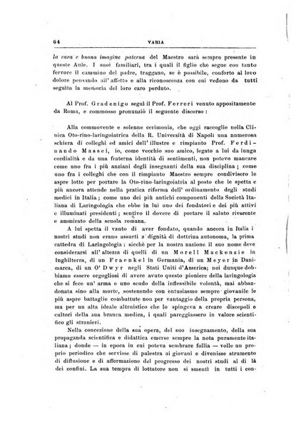 Archivii italiani di laringologia periodico trimestrale