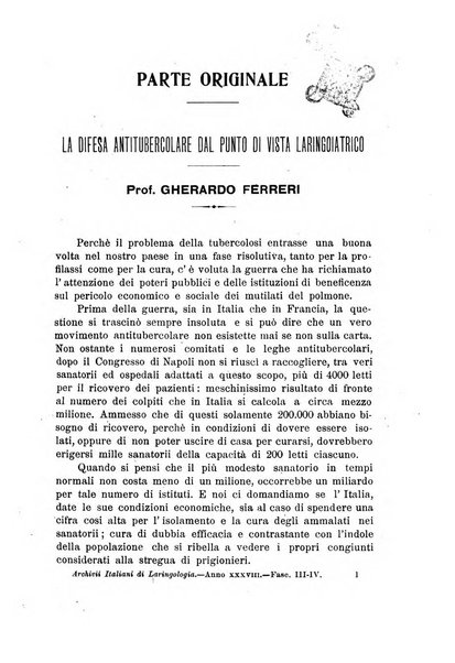 Archivii italiani di laringologia periodico trimestrale