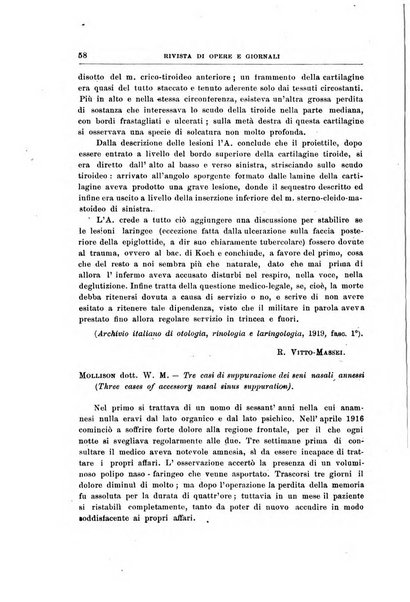 Archivii italiani di laringologia periodico trimestrale