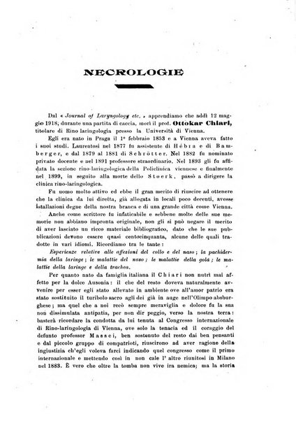 Archivii italiani di laringologia periodico trimestrale