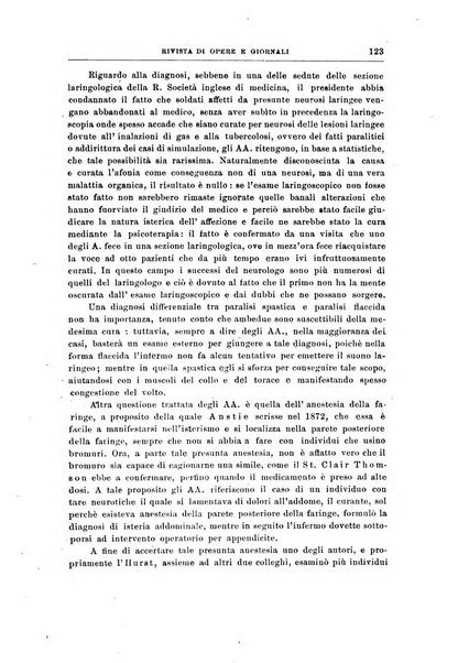 Archivii italiani di laringologia periodico trimestrale