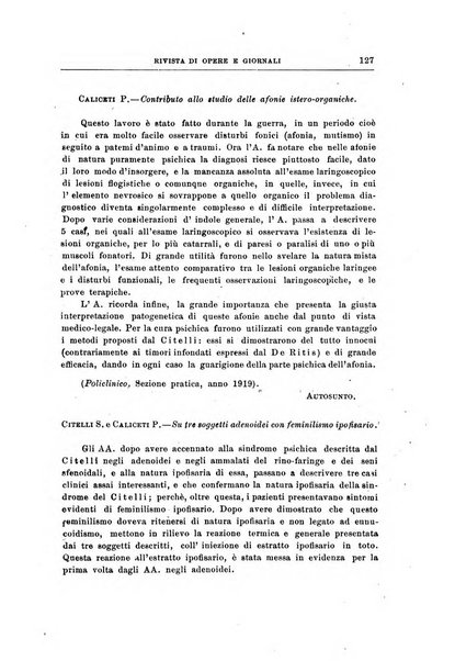 Archivii italiani di laringologia periodico trimestrale