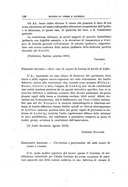 Archivii italiani di laringologia periodico trimestrale