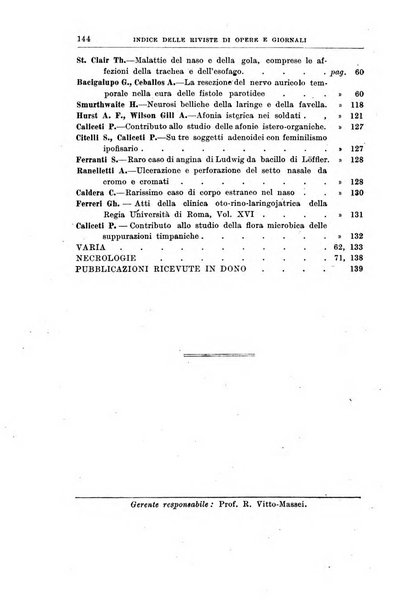 Archivii italiani di laringologia periodico trimestrale