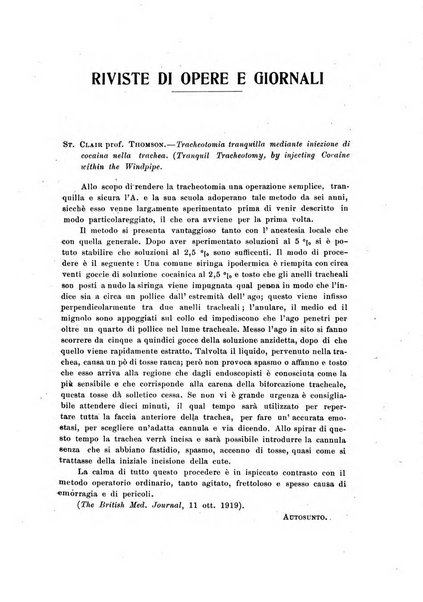 Archivii italiani di laringologia periodico trimestrale