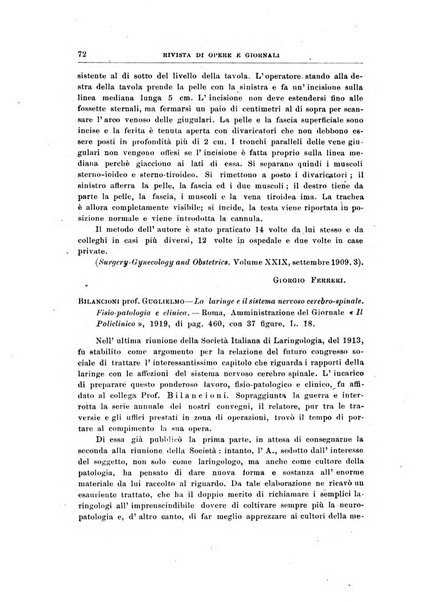 Archivii italiani di laringologia periodico trimestrale