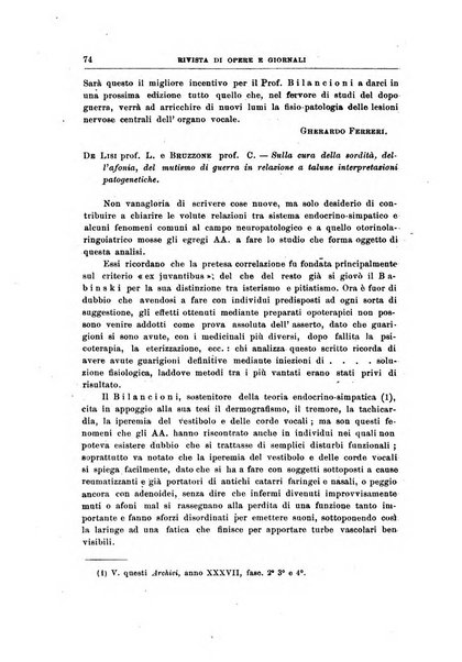 Archivii italiani di laringologia periodico trimestrale