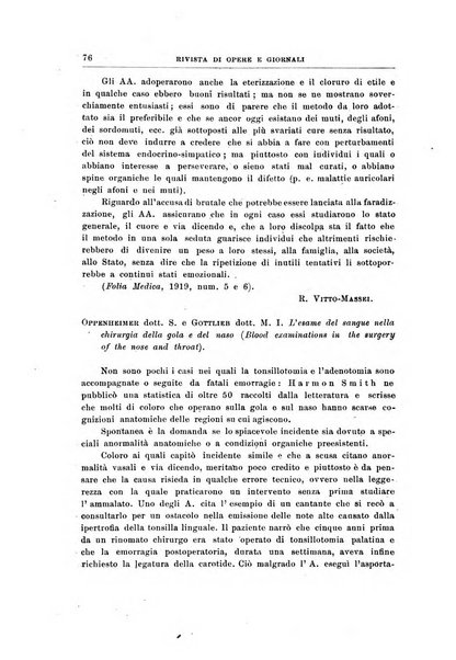 Archivii italiani di laringologia periodico trimestrale