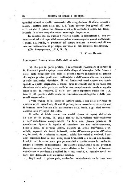 Archivii italiani di laringologia periodico trimestrale