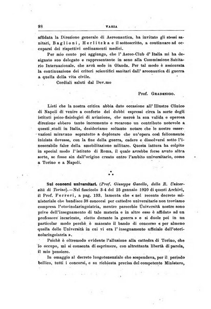 Archivii italiani di laringologia periodico trimestrale