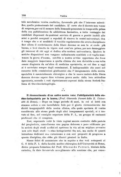 Archivii italiani di laringologia periodico trimestrale