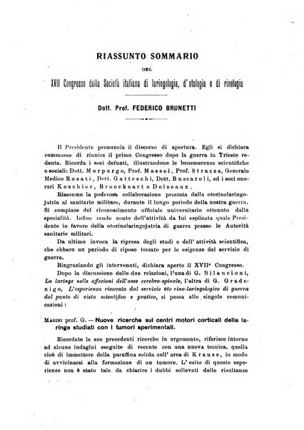 Archivii italiani di laringologia periodico trimestrale