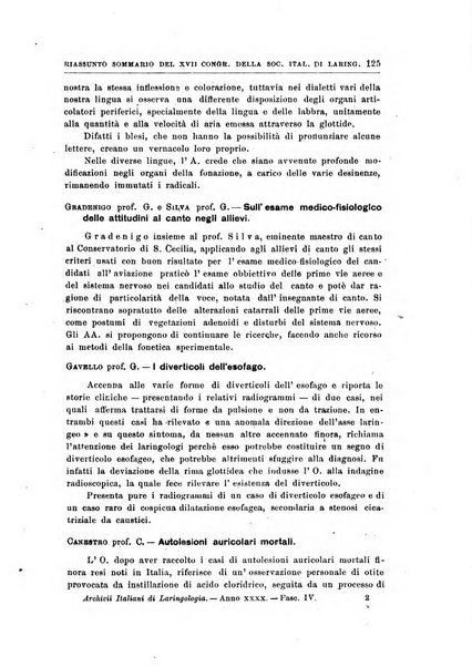 Archivii italiani di laringologia periodico trimestrale