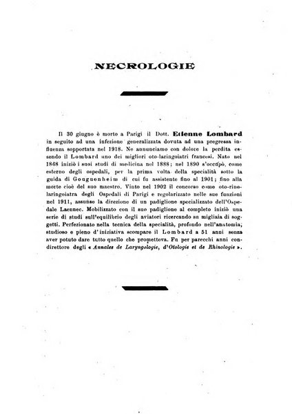 Archivii italiani di laringologia periodico trimestrale