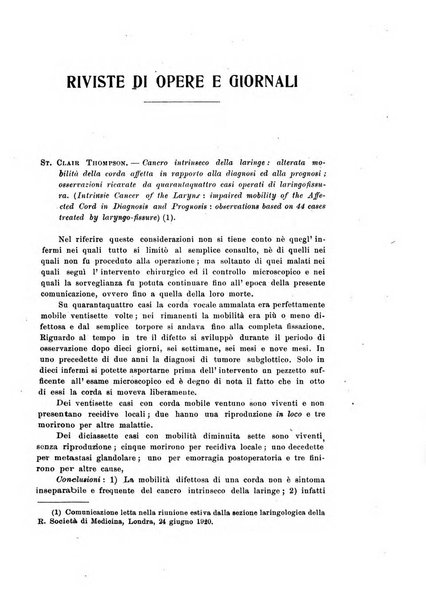 Archivii italiani di laringologia periodico trimestrale