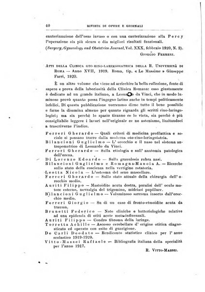 Archivii italiani di laringologia periodico trimestrale