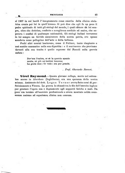 Archivii italiani di laringologia periodico trimestrale