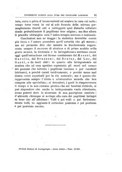 Archivii italiani di laringologia periodico trimestrale