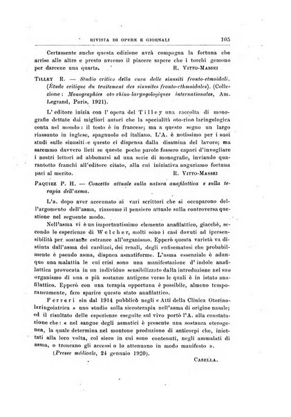 Archivii italiani di laringologia periodico trimestrale