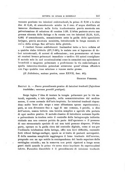 Archivii italiani di laringologia periodico trimestrale