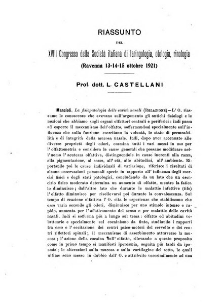 Archivii italiani di laringologia periodico trimestrale