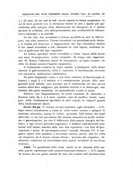 Archivii italiani di laringologia periodico trimestrale