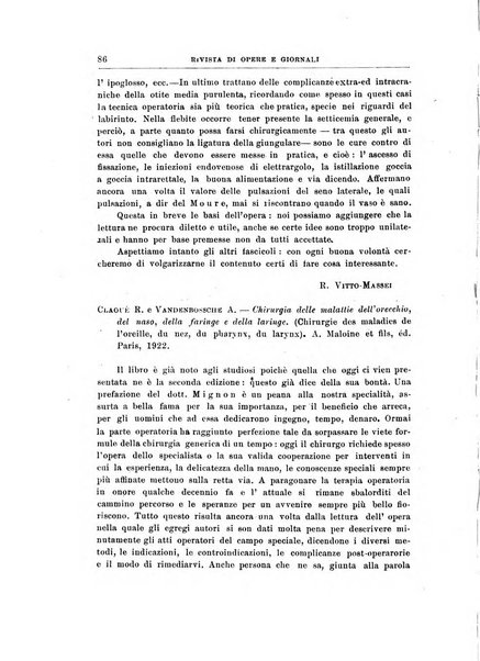 Archivii italiani di laringologia periodico trimestrale