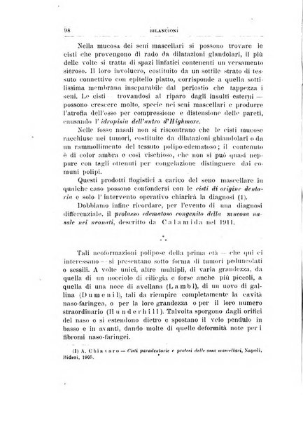 Archivii italiani di laringologia periodico trimestrale