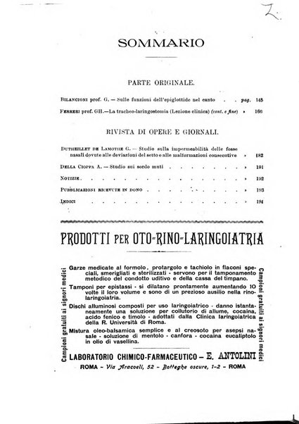 Archivii italiani di laringologia periodico trimestrale