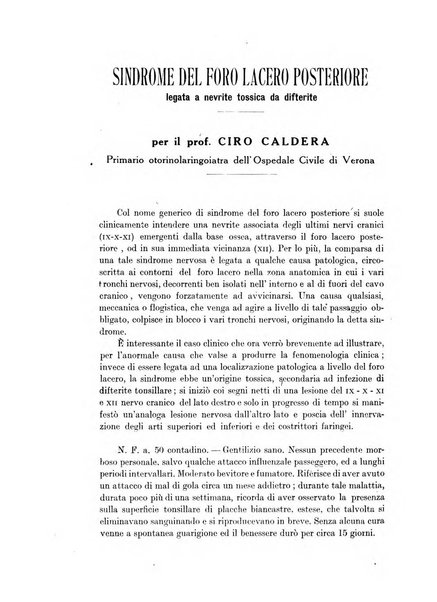 Archivii italiani di laringologia periodico trimestrale