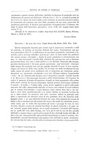 Archivii italiani di laringologia periodico trimestrale