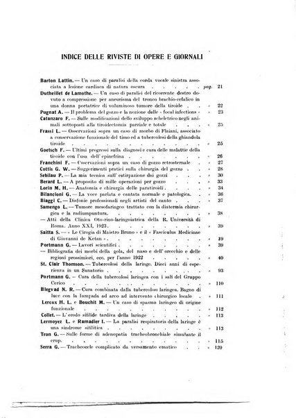 Archivii italiani di laringologia periodico trimestrale