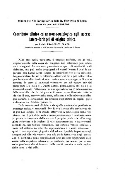 Archivii italiani di laringologia periodico trimestrale