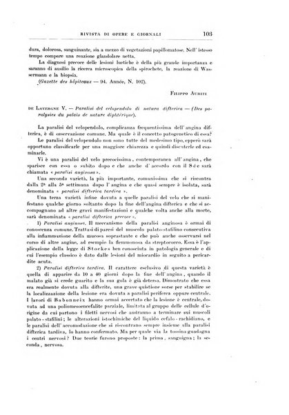 Archivii italiani di laringologia periodico trimestrale