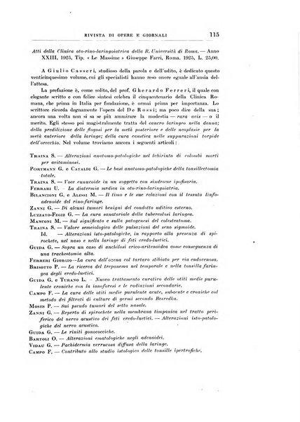 Archivii italiani di laringologia periodico trimestrale