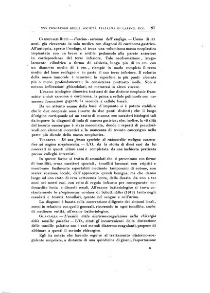 Archivii italiani di laringologia periodico trimestrale